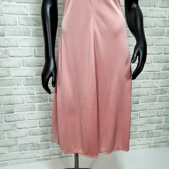 Vintage 70s Fred Rothschild Womens S/M Dusty Pink Day Disco Dancing Dress - Picture 4 of 12